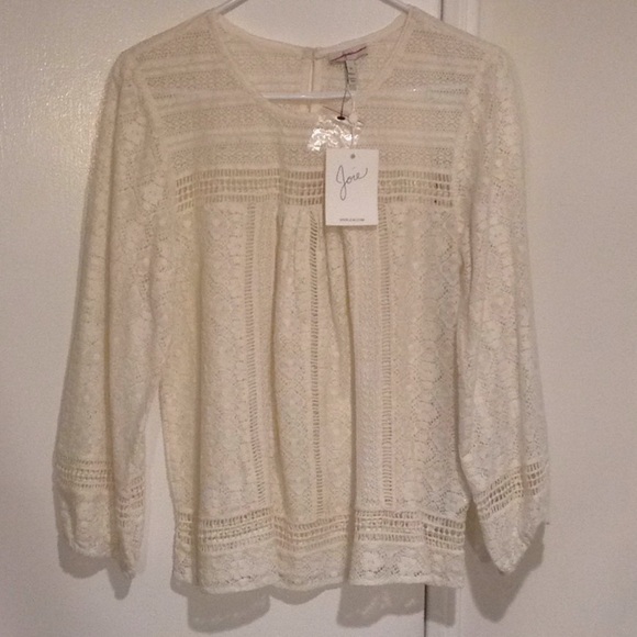 ๐JOIE๐ Ganden Multi Lace 3/4 Sleeve Blouse - Picture 7 of 8